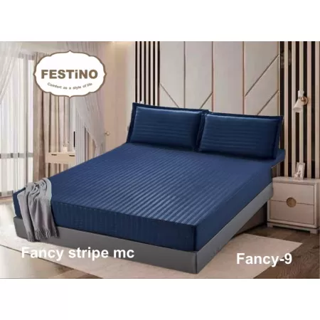 Fitted Sheet Microfiber Cotton Stripe Fitted Sheet Microfiber Cotton Stripe